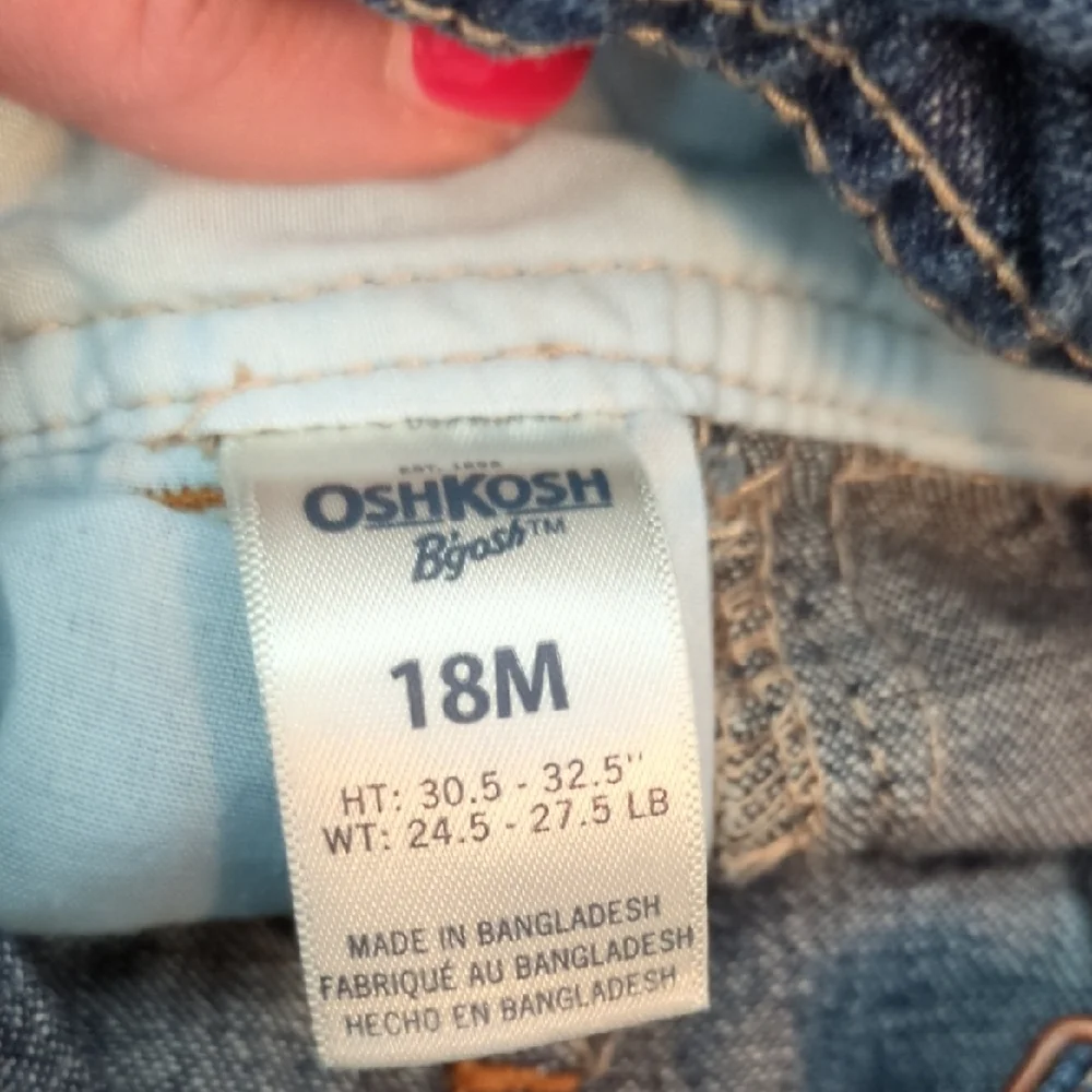 OshKosh B'gosh Classic Blue Kids Overall Shorts